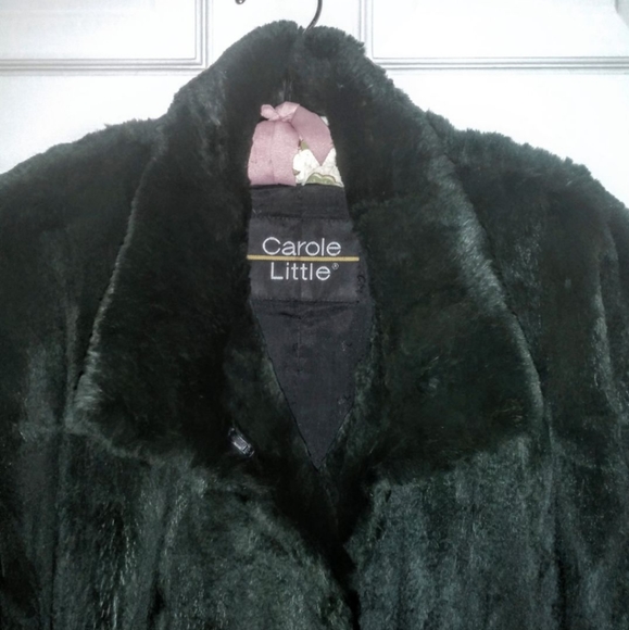 Genuine Green Sheared Beaver Swing Coat - Picture 3 of 10